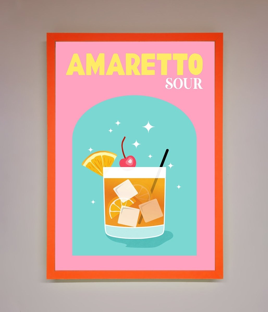 Amaretto Sour Cocktail Framed Wall Art