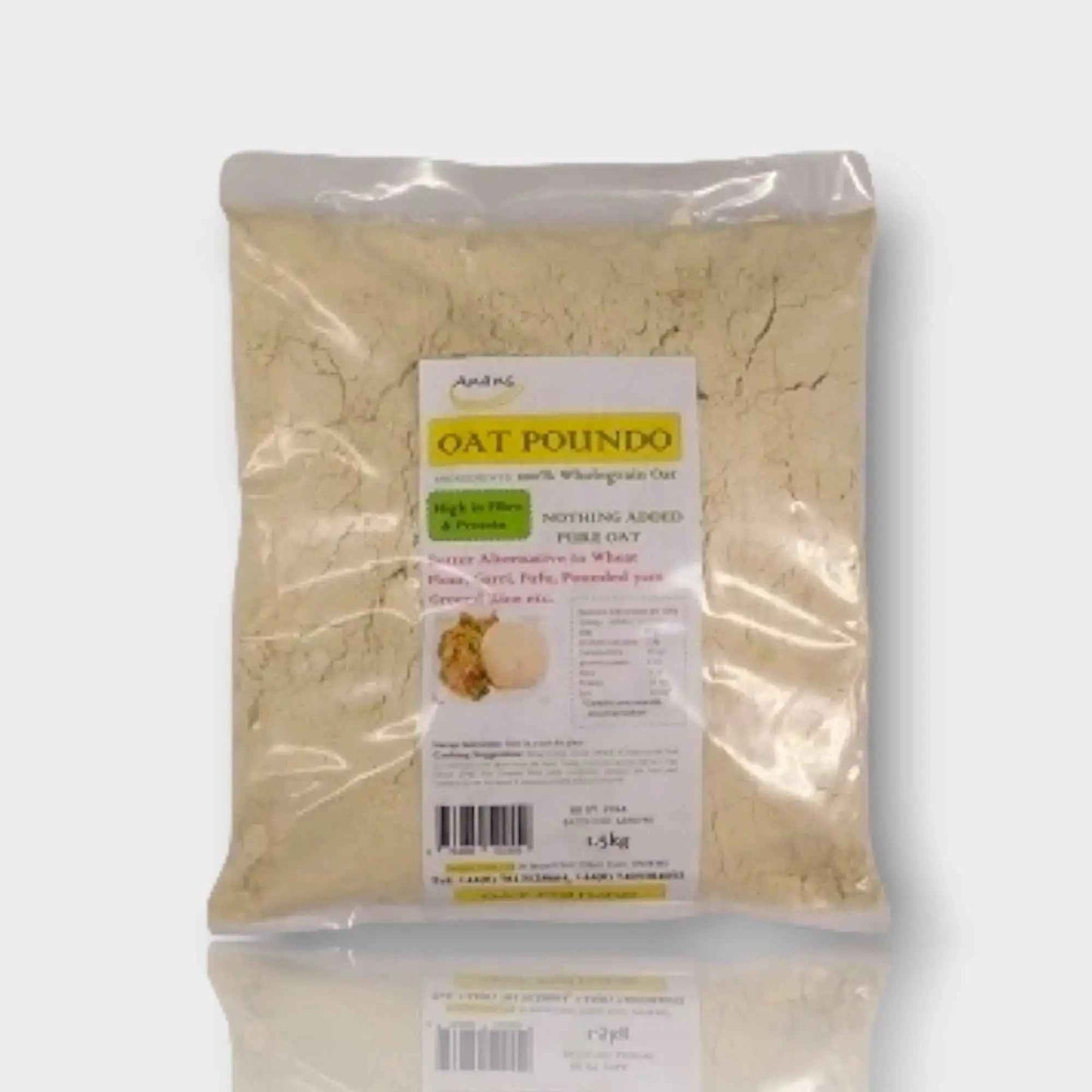 Anans OAT POUNDO, 100% Wholegrain Oat Flour. 1.5kg