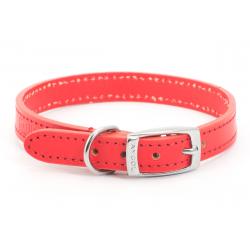 Ancol Leather Collar Red 20-26cm