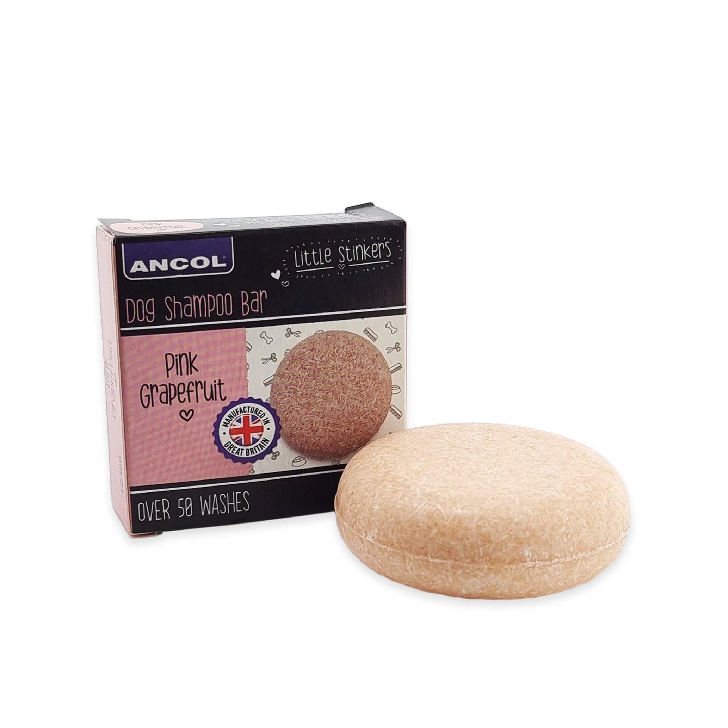 Ancol Little Stinker Dog Shampoo Bar Pink Grapefruit 50g - Case of 6