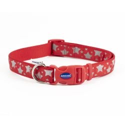 Ancol Reflective Star Adjustable Collar Red 45-70cm