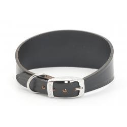 Ancol Whippet Collar Leather Black 30-34cm