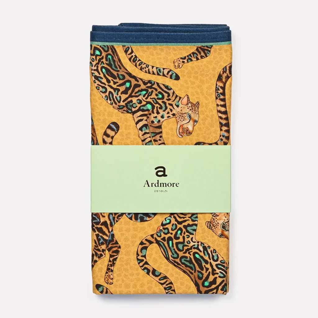 Ardmore - Cheetah King Napkins Gold (pair)