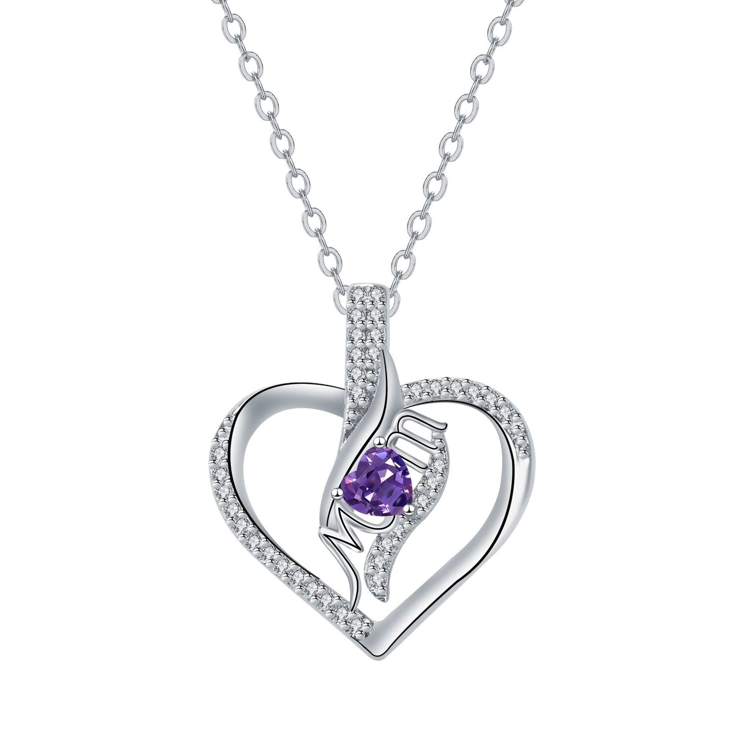 MOM Love Inlaid Women's Necklace Mother's Day Gift