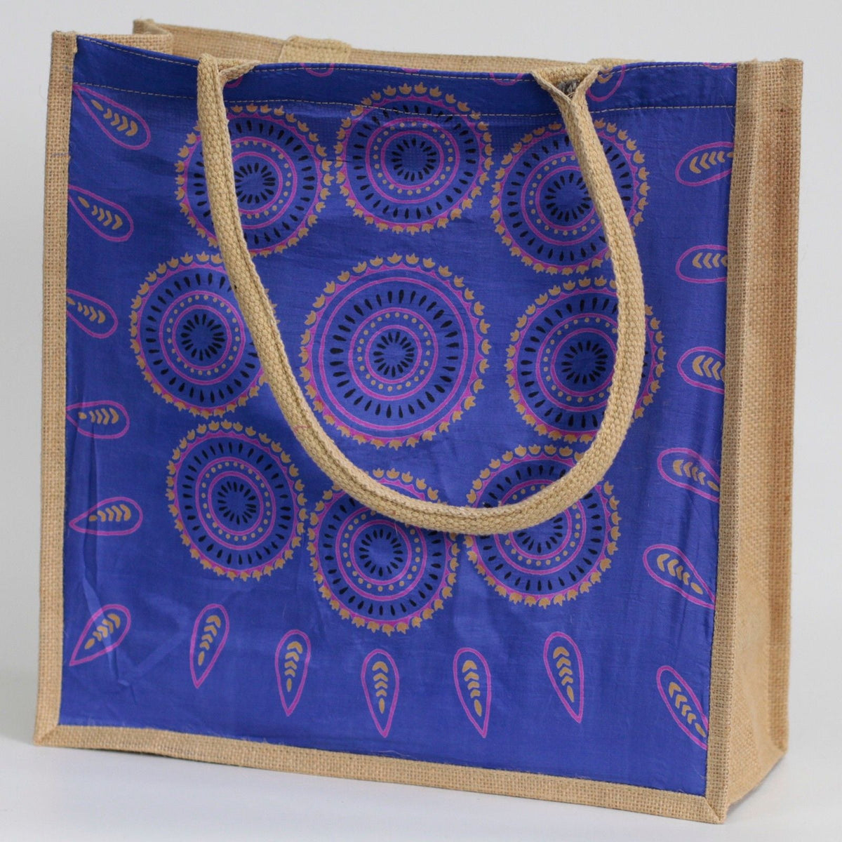 Lrg Shopping Bag 40x40cm Blue Alpana (asst)