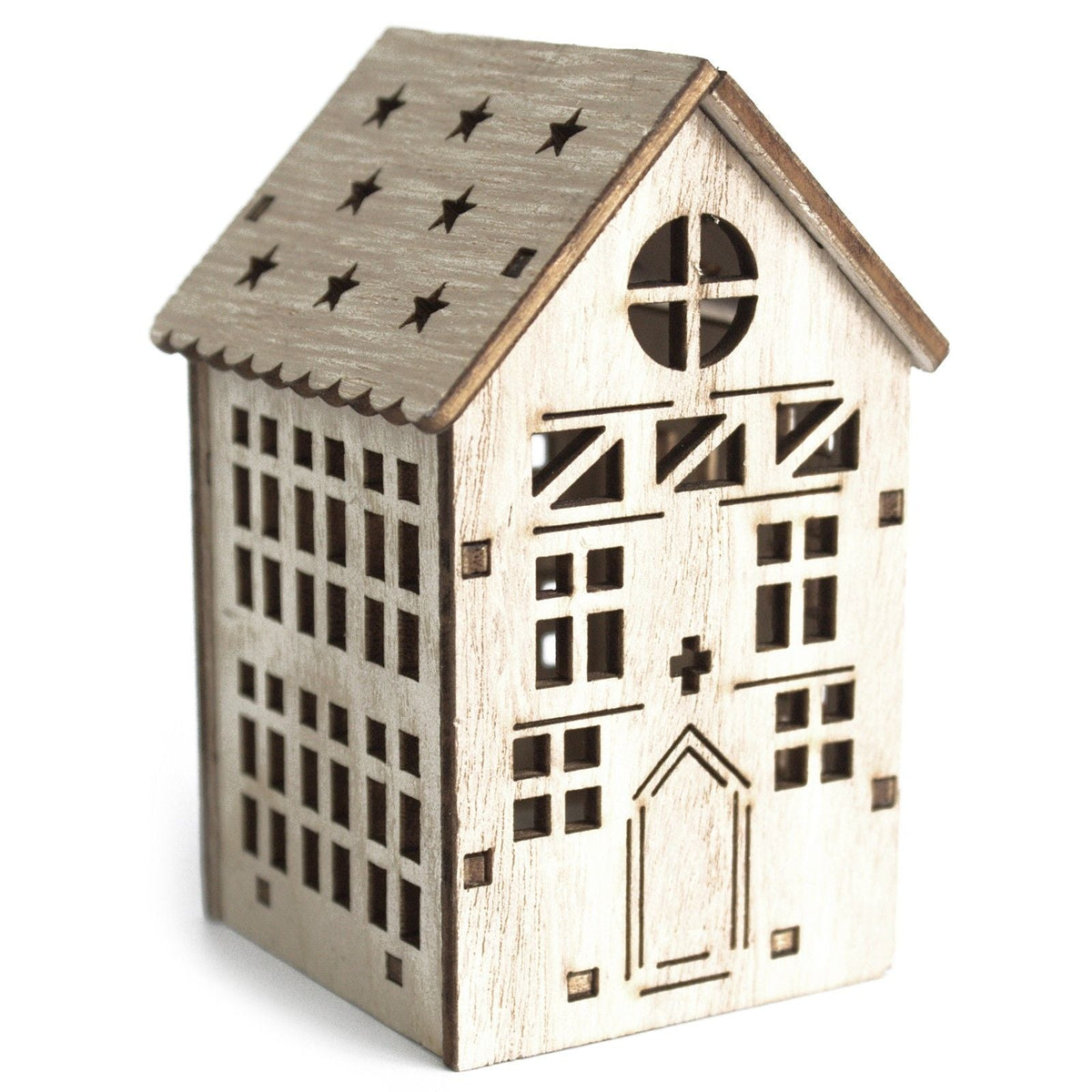 Medium Wooden LED Light Shadow House