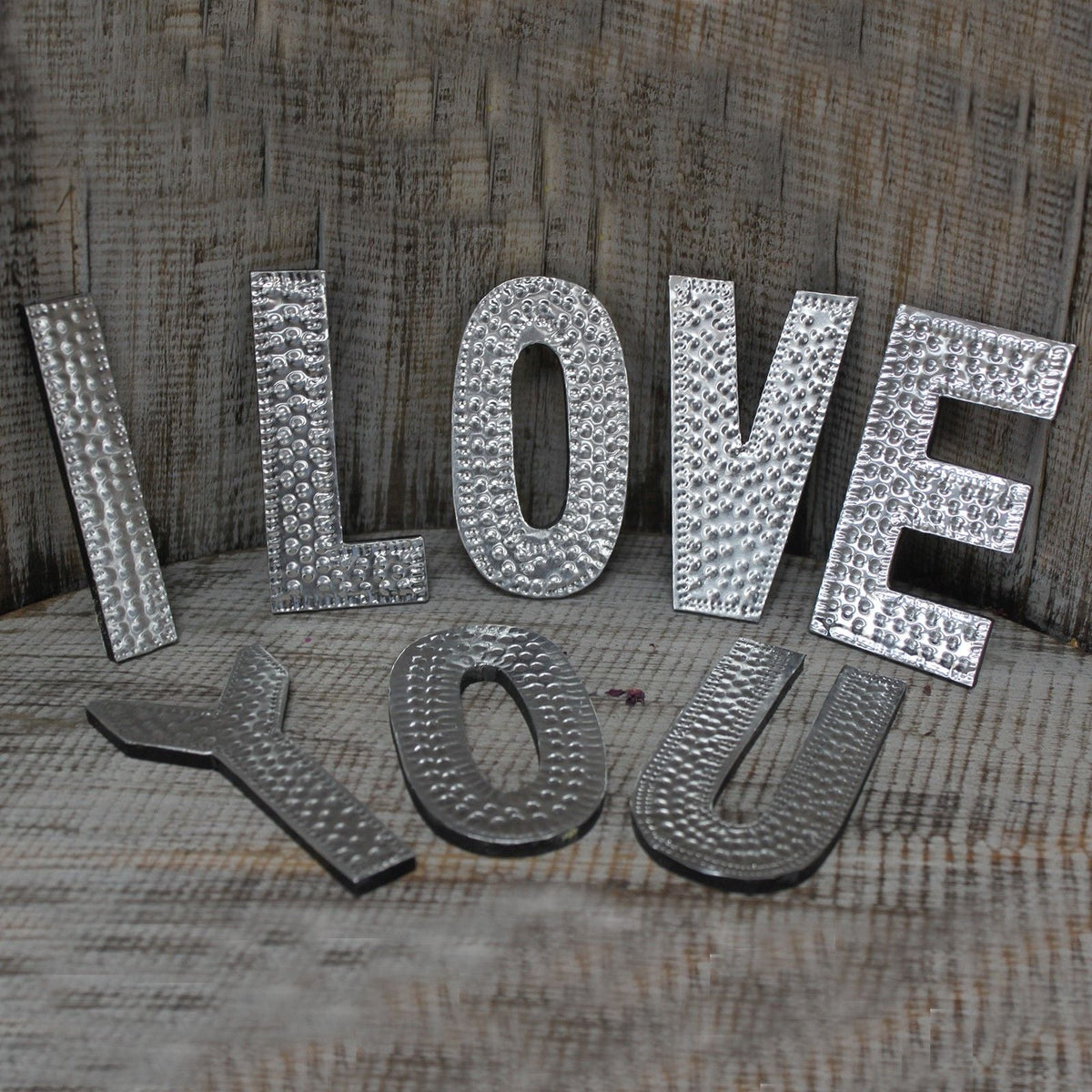 Sm Arty Aluminum Letters - I LOVE YOU