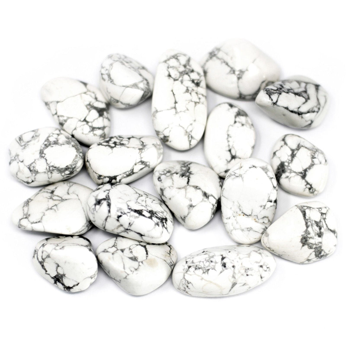 African Gemstone Magnesite / Howlite White