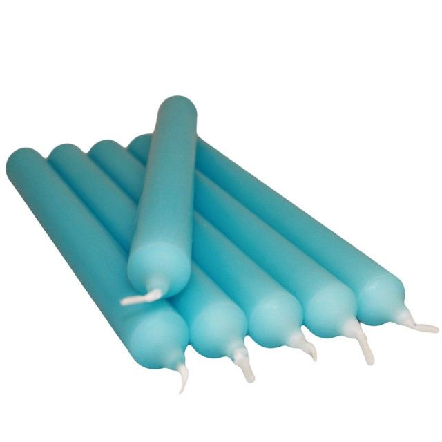 Turquoise Dinner Candles