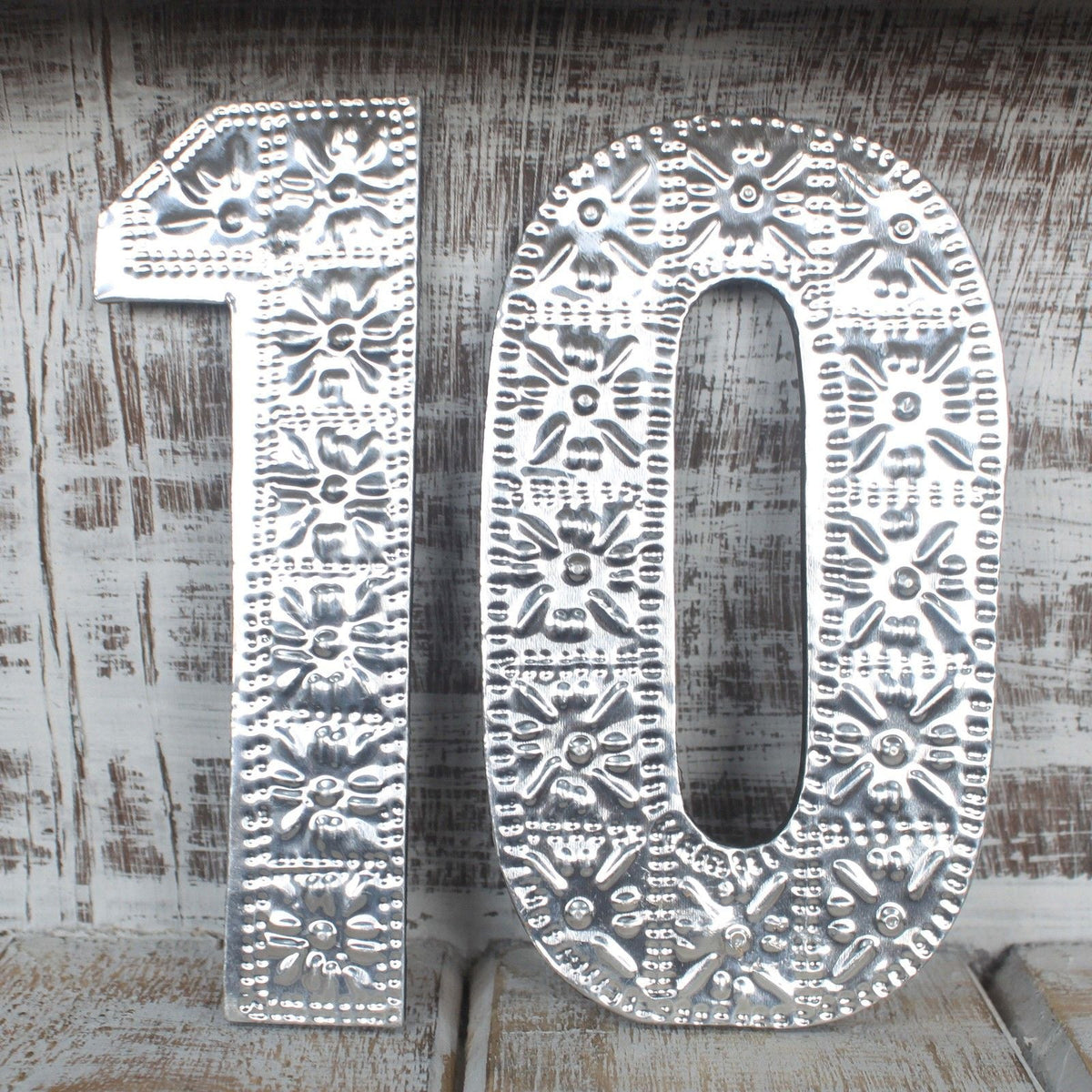 Lrg Arty Aluminum Letters - 1 Through 0