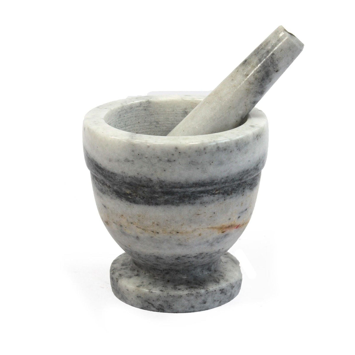 Large Grey Marble Pestle & Mortar - 10x10.5cm