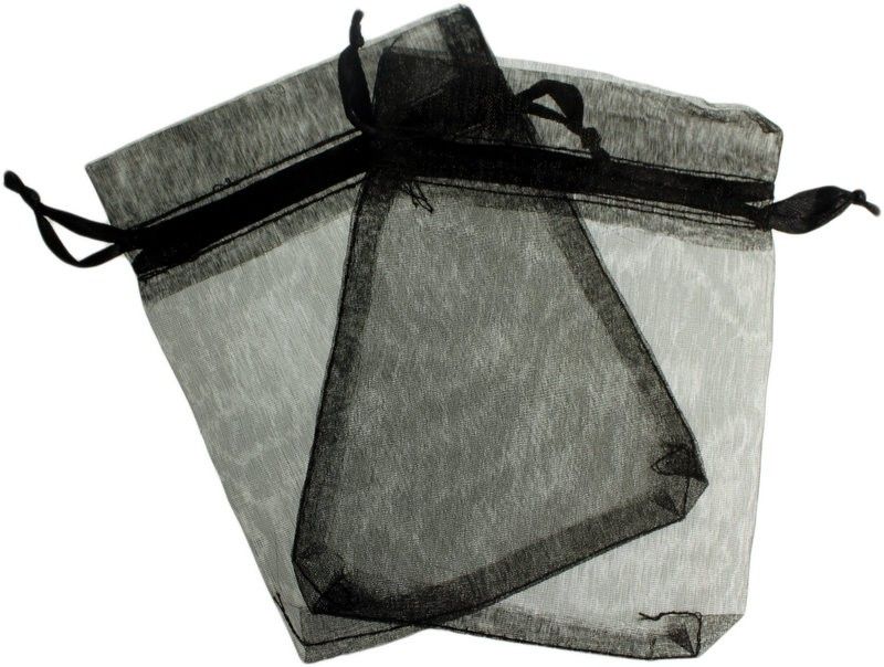 Small Organza Bags - Black