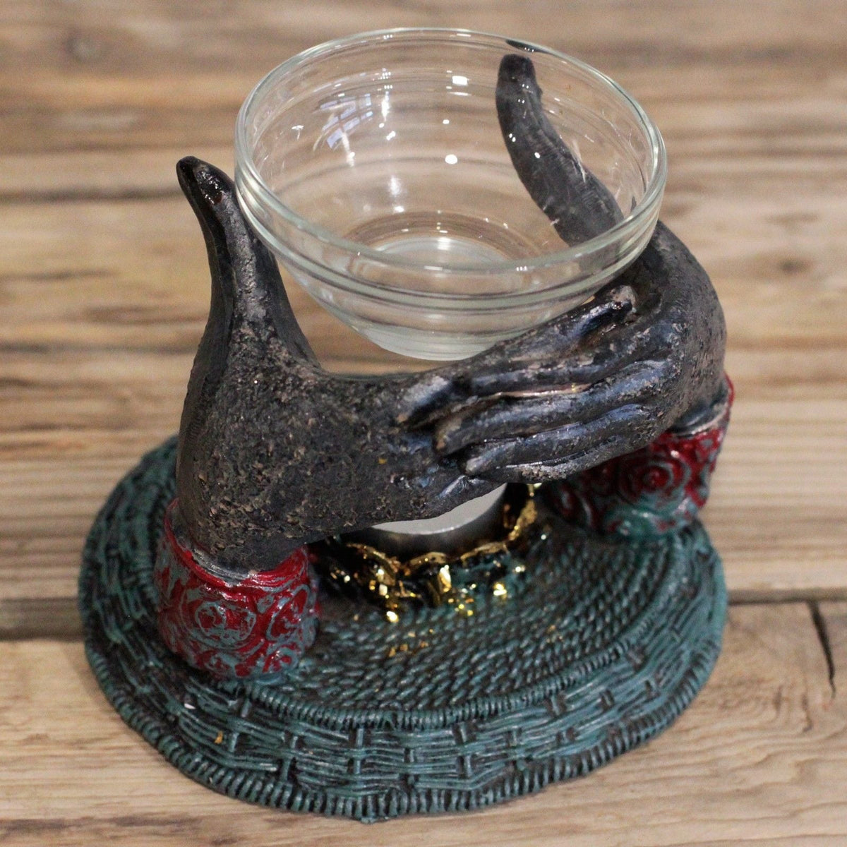 Antique Buddha - Om Hands Oil Burner