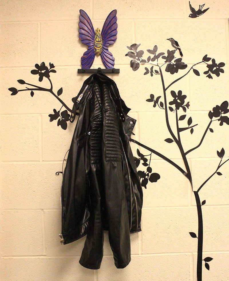 Wooden Coat Hanger - Butterfly Gold