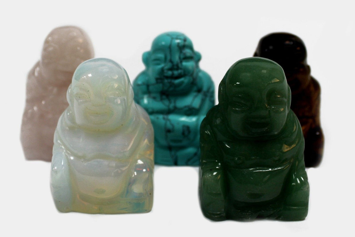 Gemstone Buddha - Rose Quartz