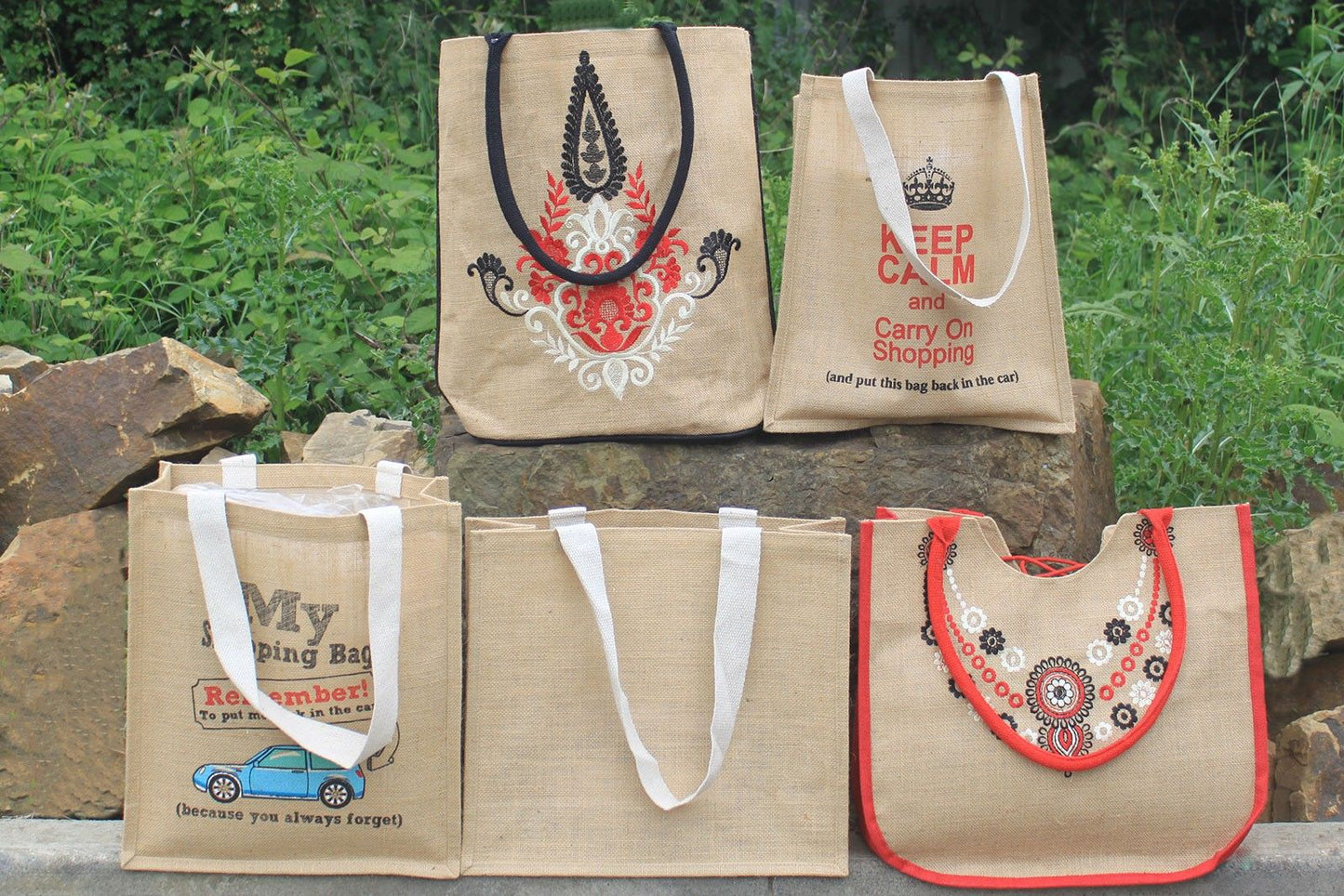 Jute Shopping Bag - Keep Calm