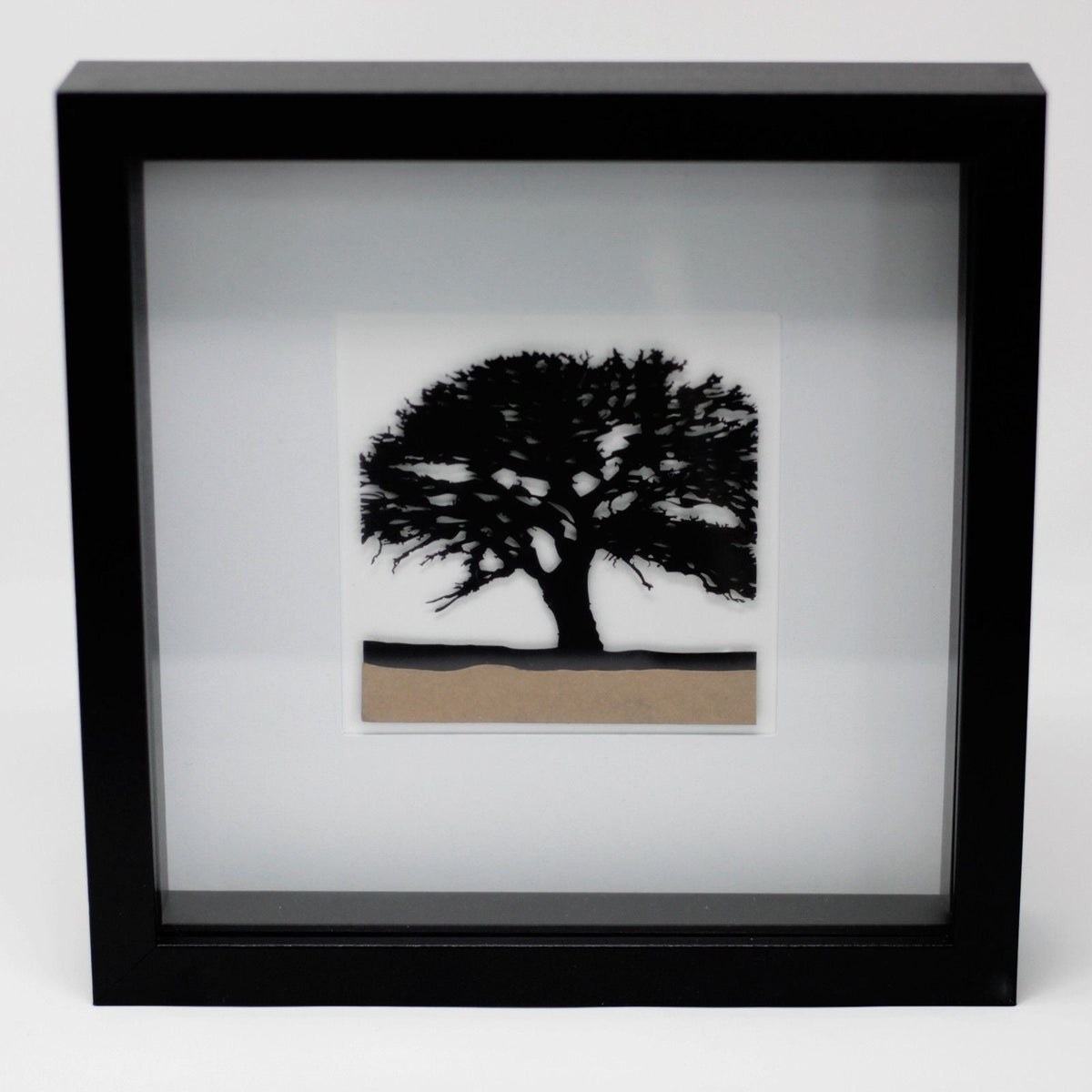 Paper Cutout Black Picture Frame - Tree