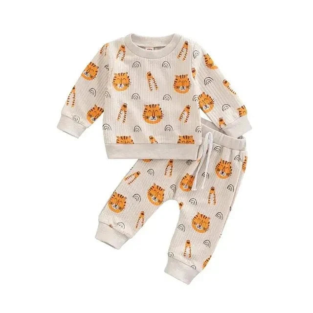 Baby Clothes Newborn Girl Boy 2Pcs Cotton Rainbow Fall Outfits Girls Clothing Suit