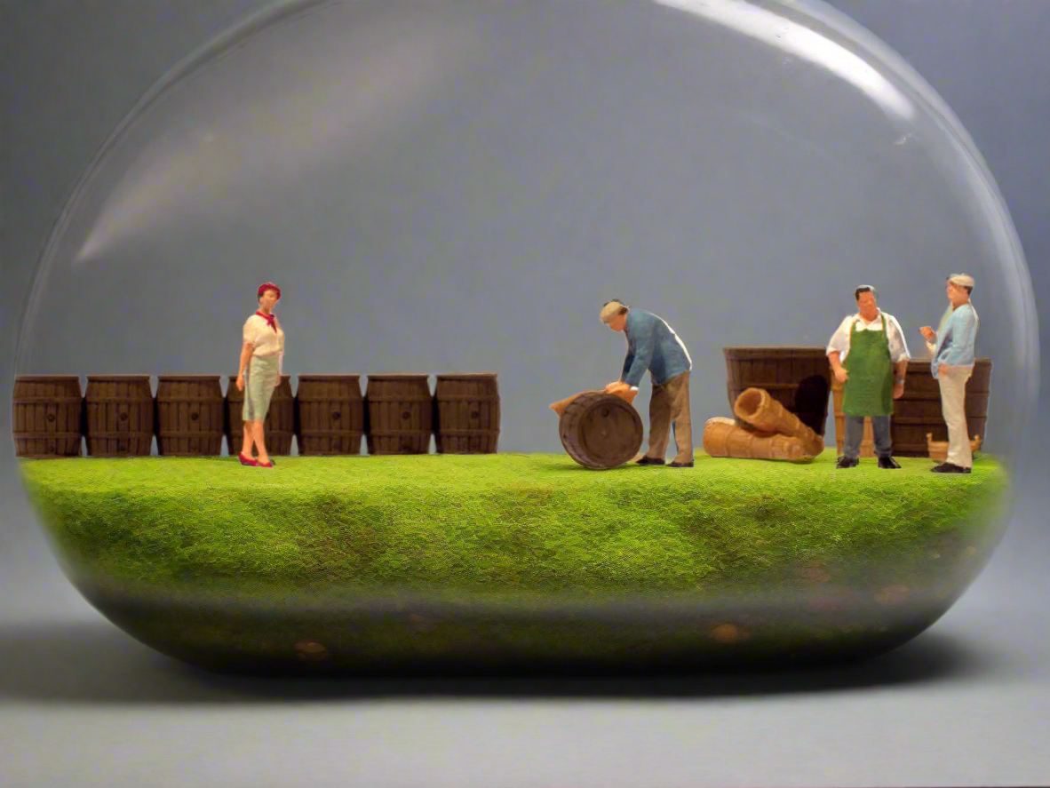 On the Wine Farm Terrarium Figures 10781
