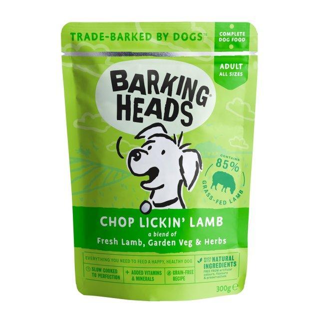 Barking Heads Wet Chop Lickin Lamb Grain Free Pouches 300g - Case of 10