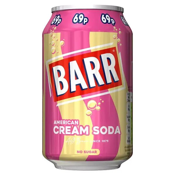 Barr American Cream Soda 330ml (Case of 24)