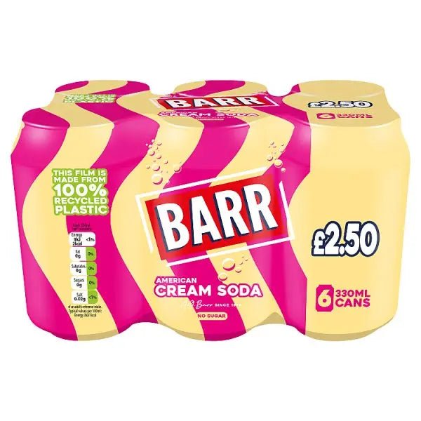 Barr American Cream Soda 6 x 330ml (Case of 4)