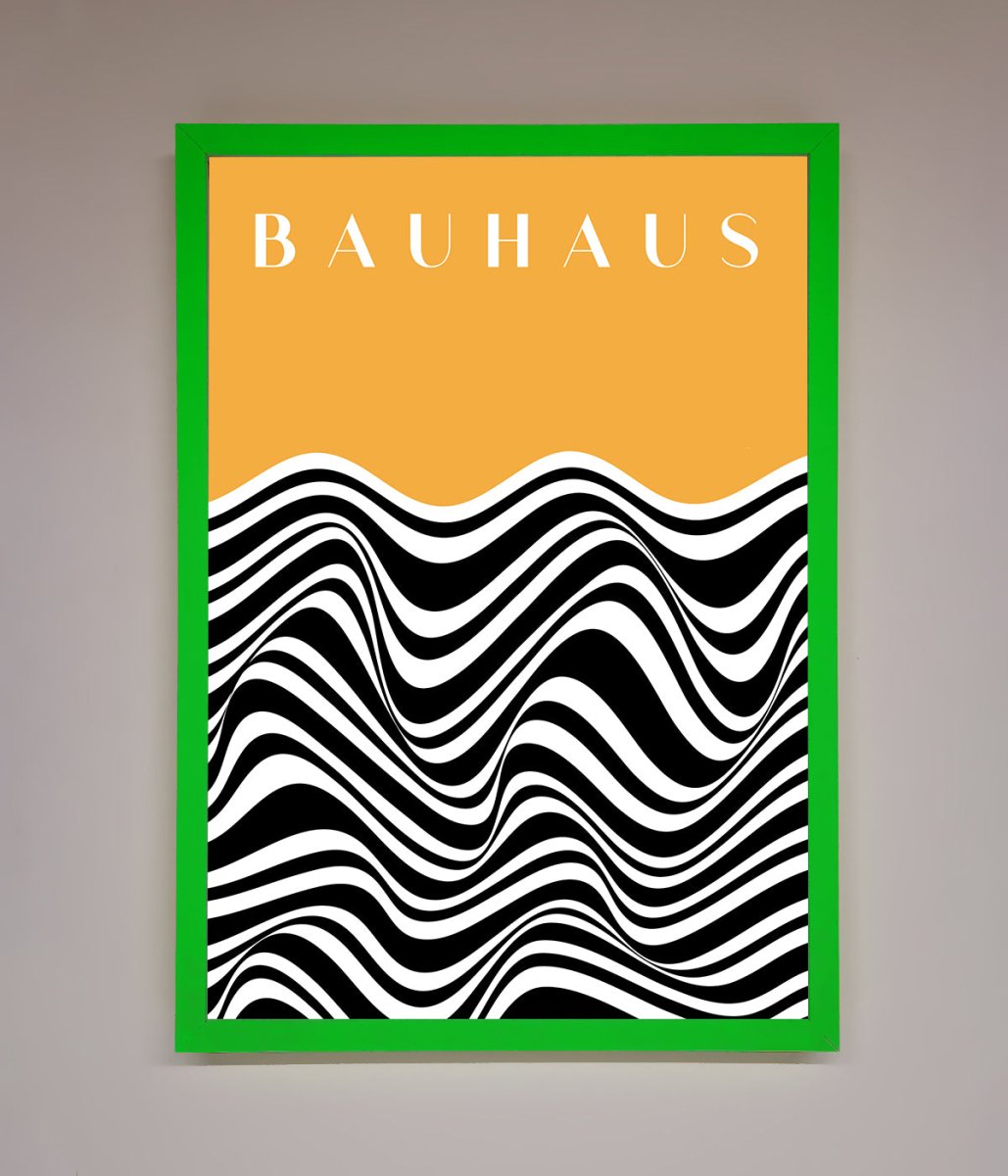 Bauhaus Yellow Framed Poster