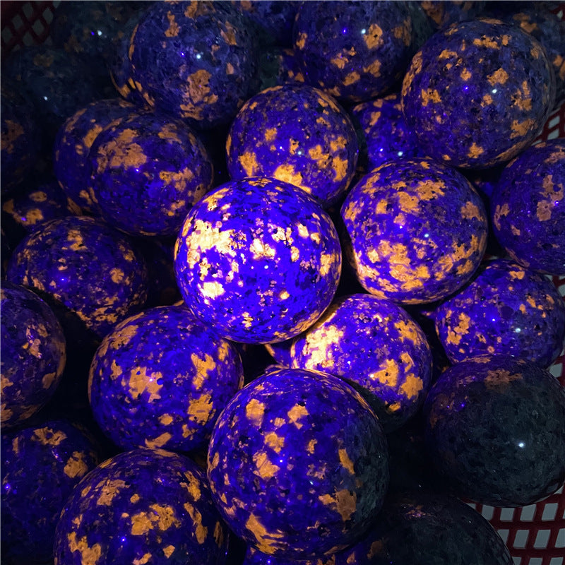 Rough Stone Polished Halloween Fire Spirit Stone Ball Children's Day Gift Home Decoration