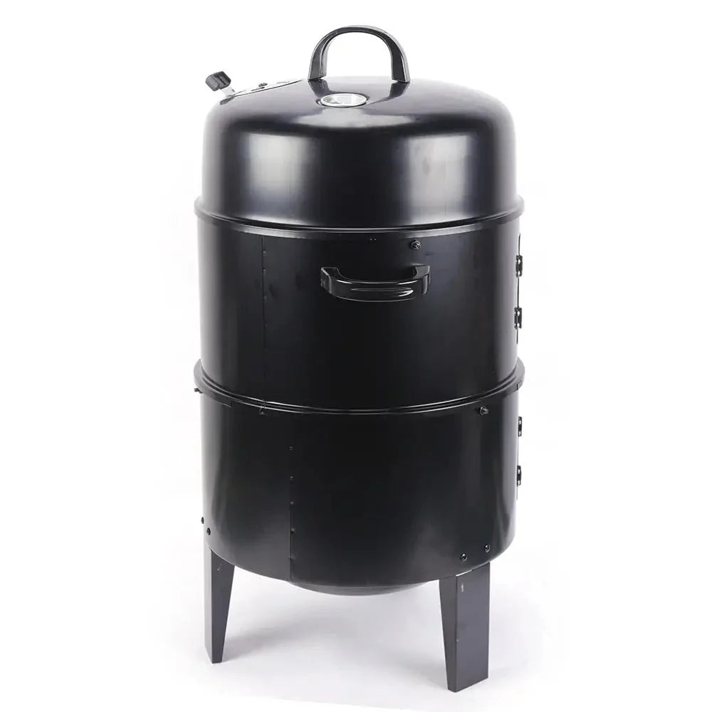 BBQ Smoker Oven with Thermometer for Outdoor Cooking