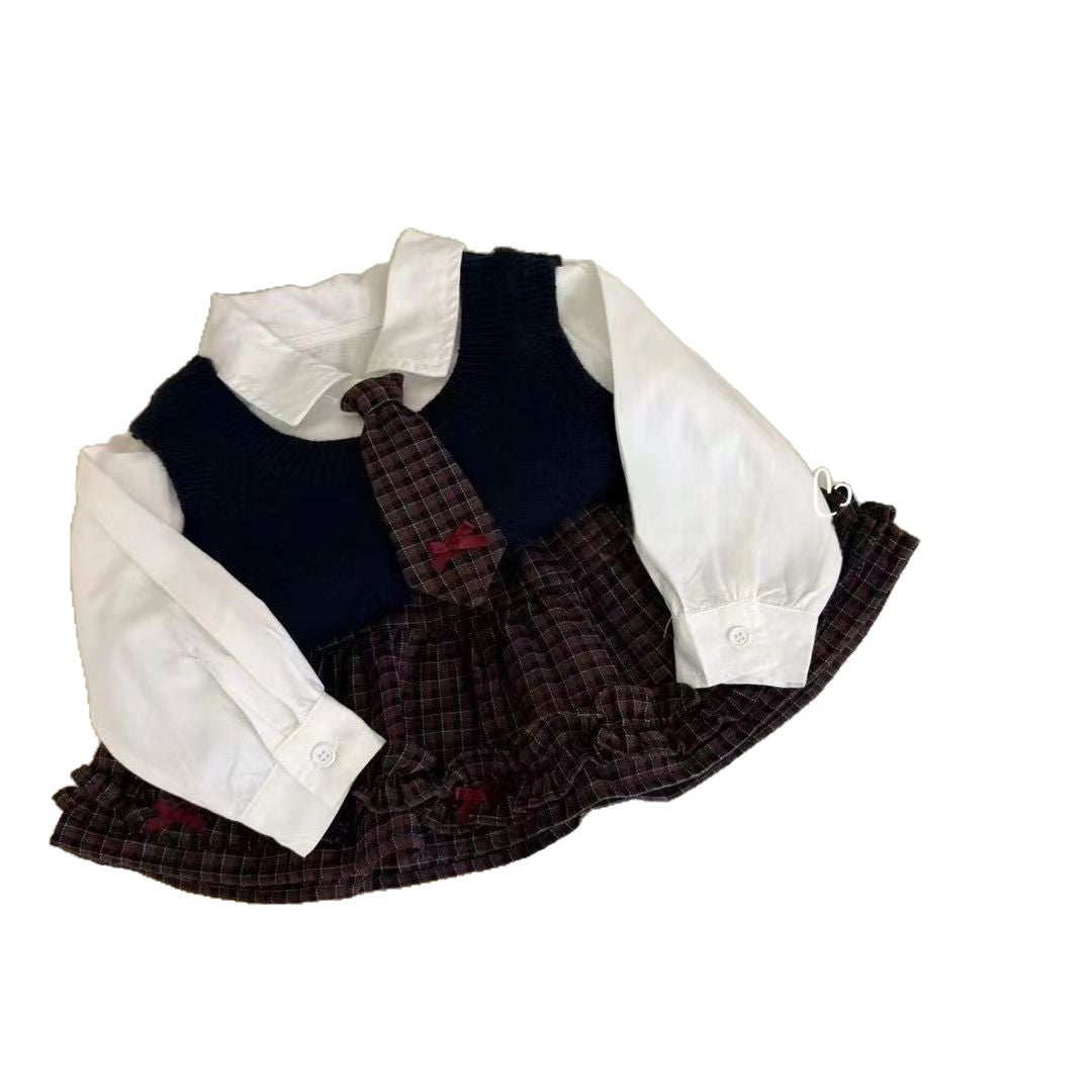 New Korean-style Fashionable Children's Three-piece Set