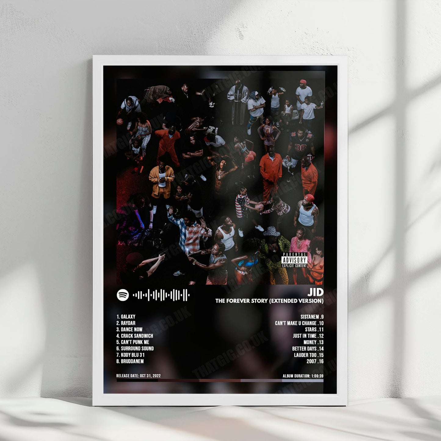 JID "The Forever Story" Album Cover Poster - with Complete Tracklist