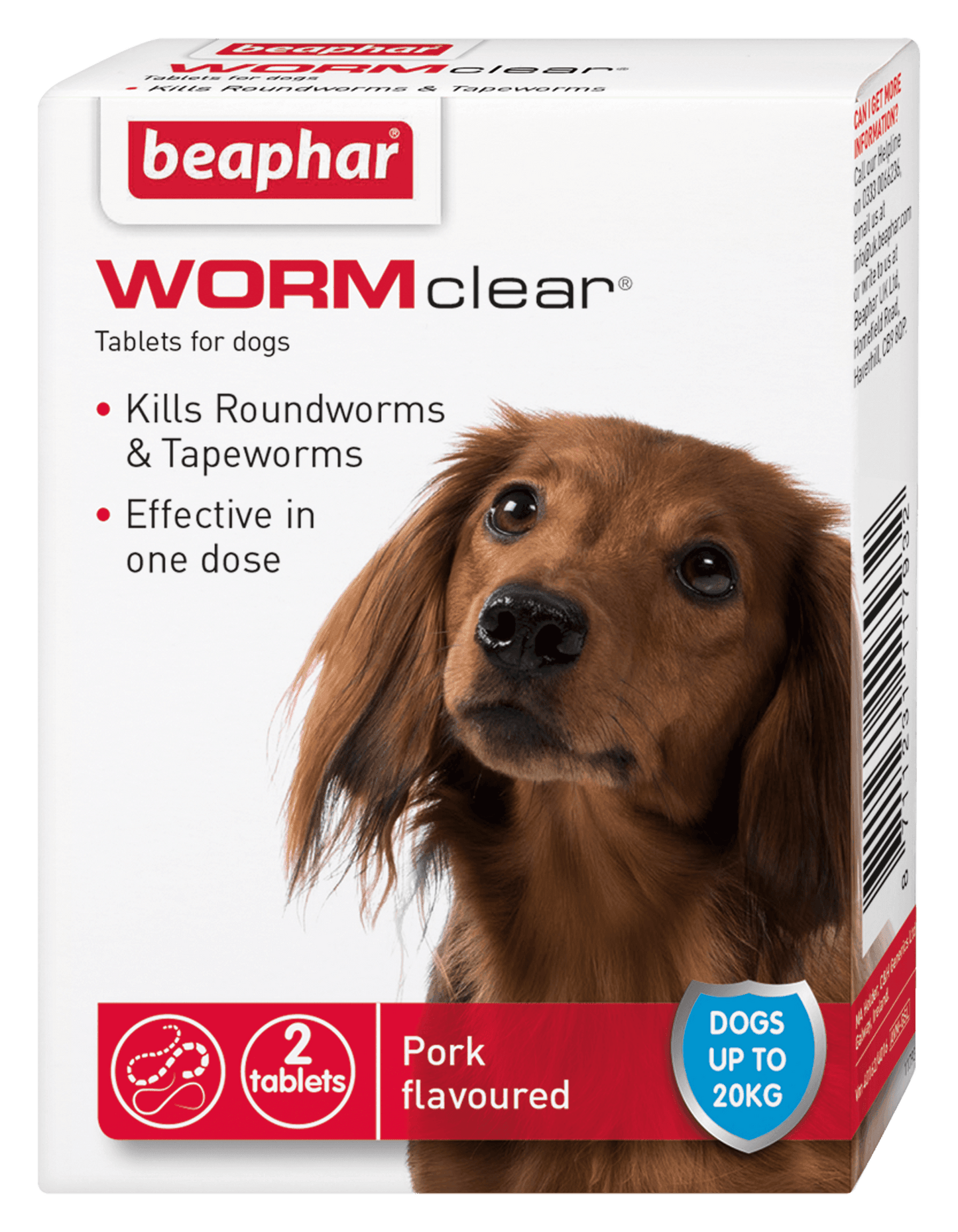 Beaphar WORMclear Dog to 20kg 2 tabs x6