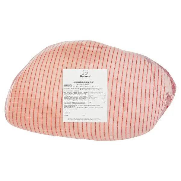 Becketts Rind-On Unsmoked Gammon Joint with Added Water 8Kg
