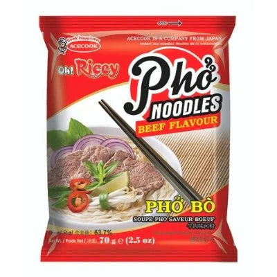 ACECOOK OH! RICEY Instant Rice Noodles Beef Flavour 70g