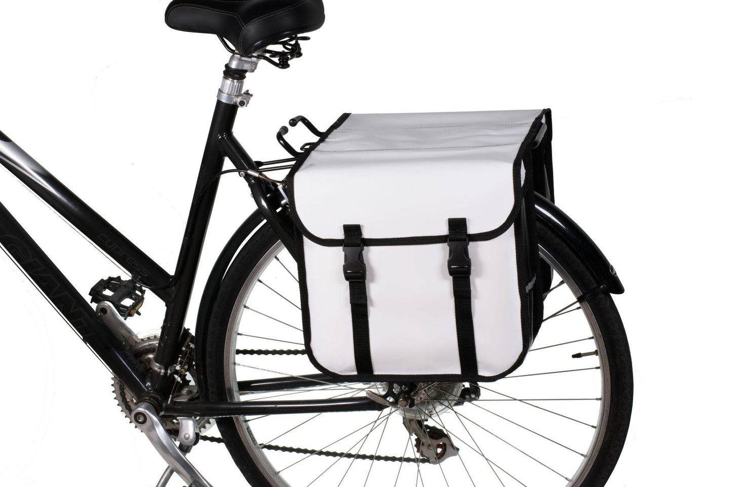 BikyBag Classic CW - Waterproof Bicycle Double Panniers (White)
