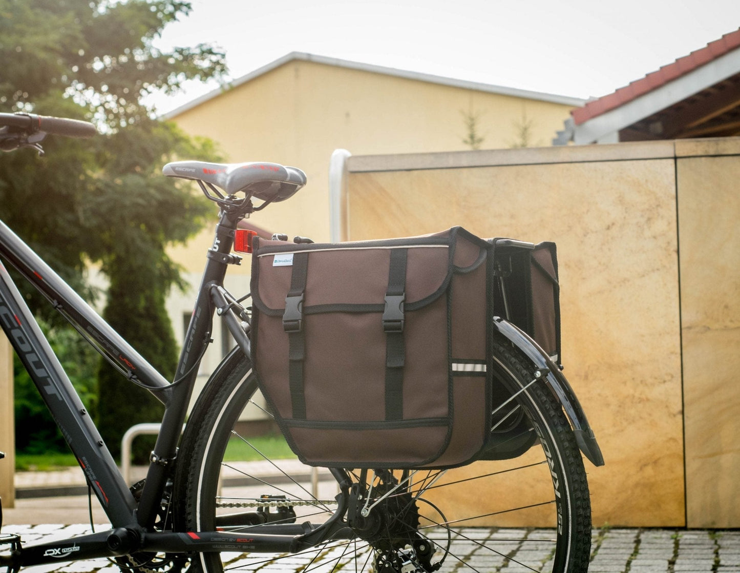 BikyBag Model M  - Bicycle Double Panniers (Brown)