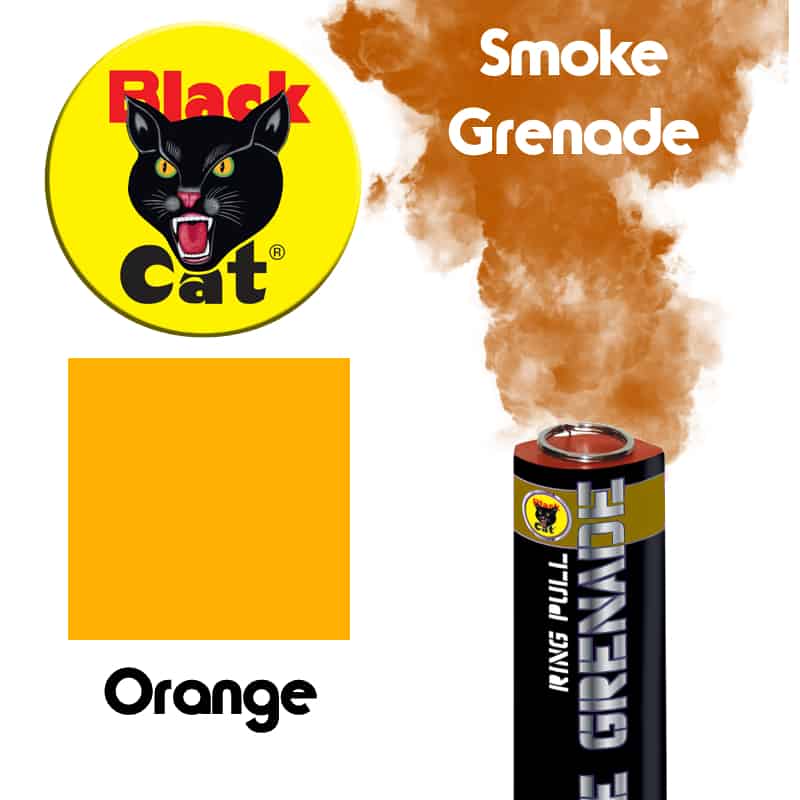 Black Cat Ring pull smoke grenade (Orange)