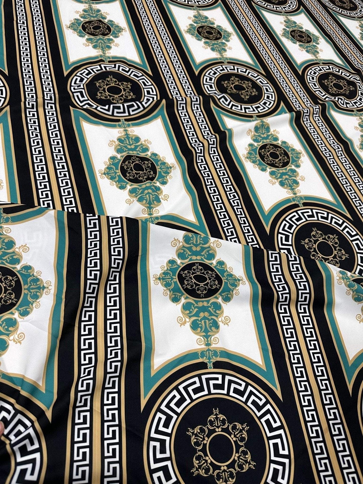 Greek Key Pattern Fabric by Metre