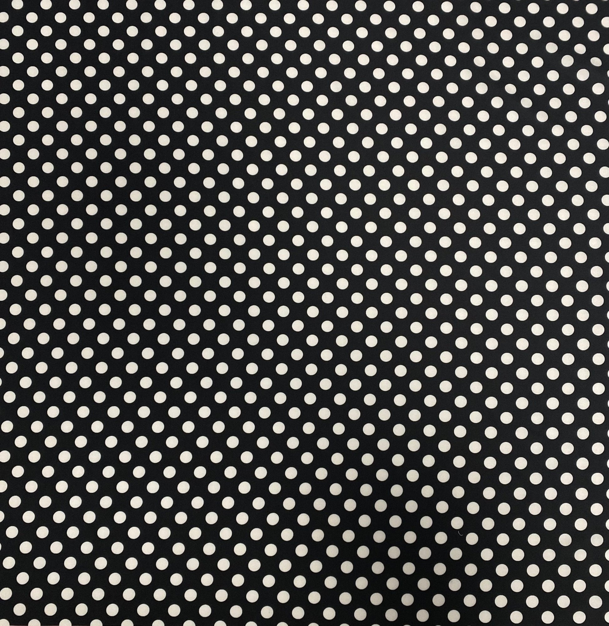 Black Polka Dot Fabric – Classic White Spot Print by the Metre