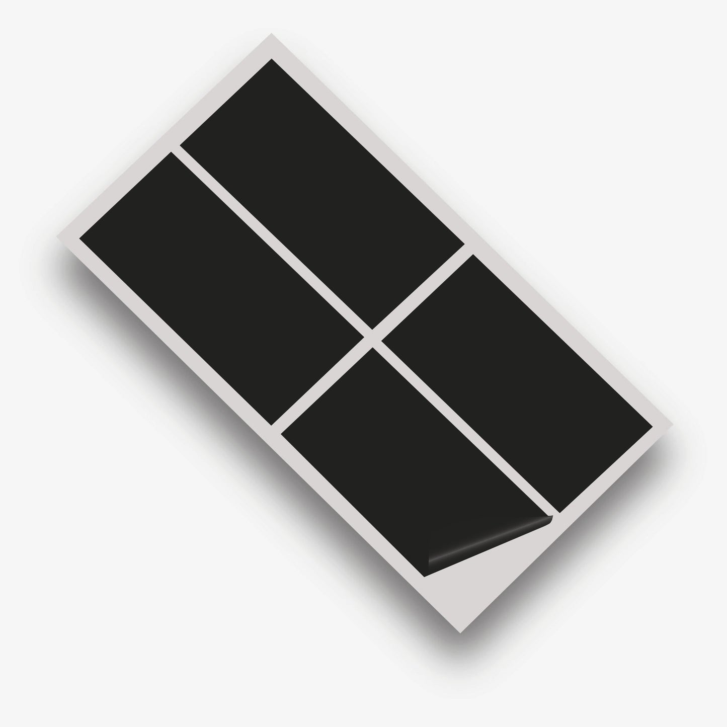 Black Matte 100x200mm Vinyl Wall Tile Stickers Kitchen & Bathroom Transfers