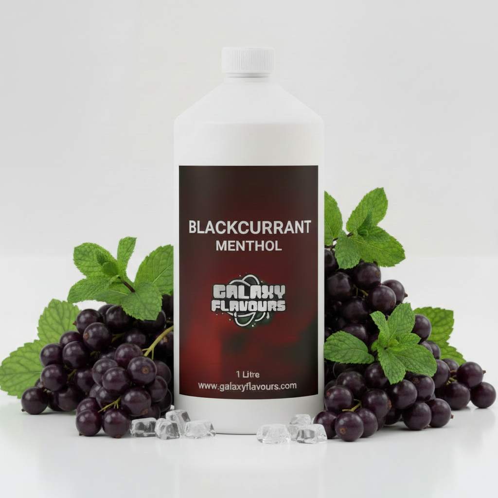 Blackcurrant Menthol Food Flavouring - Professional High Strength - 1 Litre