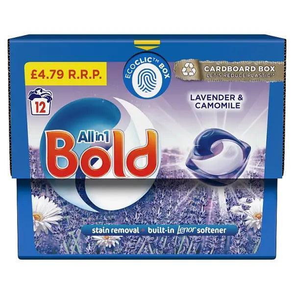 Bold All-in-1 PODS® Washing Liquid Capsules 12 Washes, Lavender & Camomile (Case of 4)