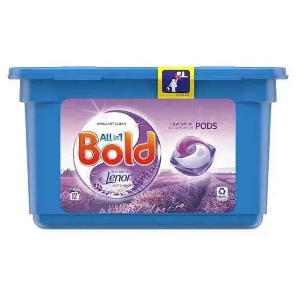 Bold All-in-1 Pods Washing Capsules Lavender & Camomile 12 Washes (Case of 4)