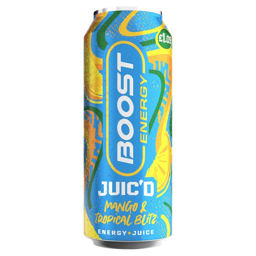 Boost Energy Juic'd Mango & Tropical Blitz PMP 500ml (Case of 12)
