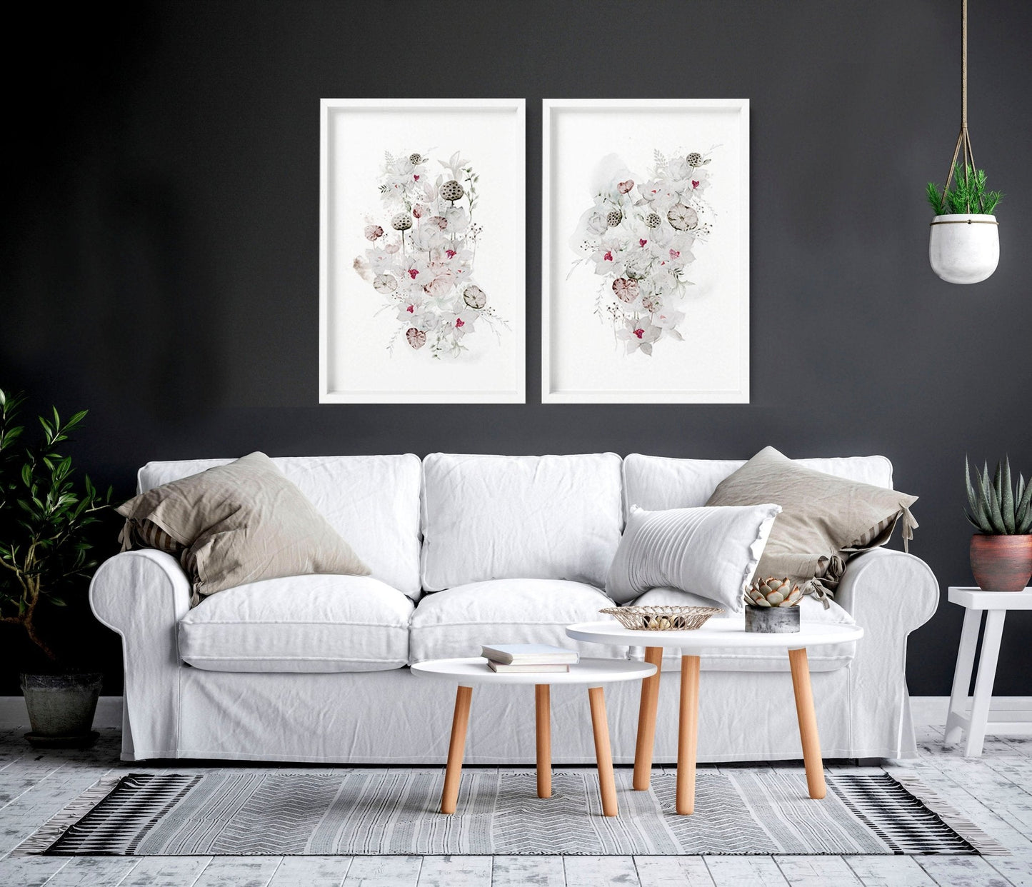 Botanicals art | Set of 2 wall art prints