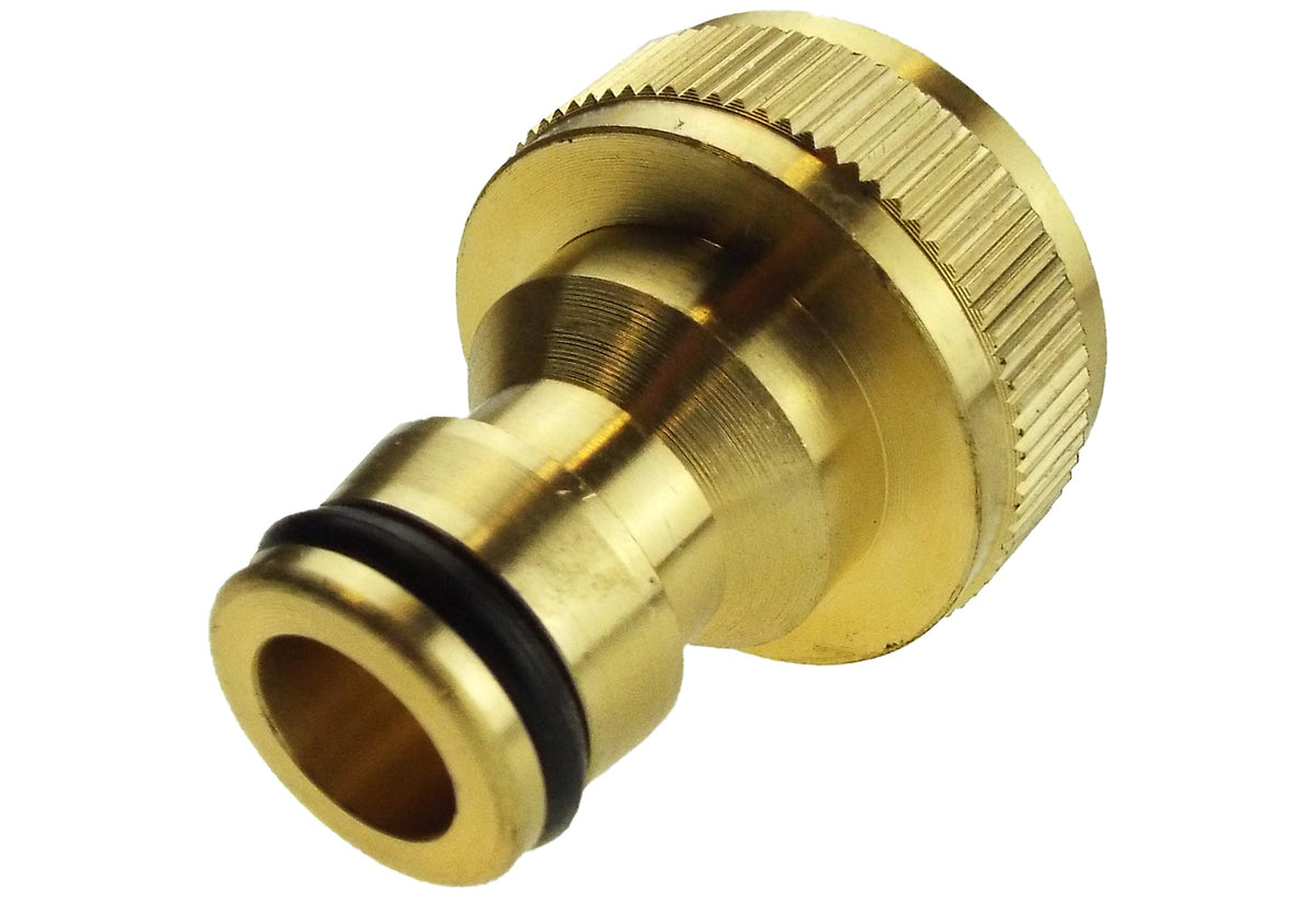 Three Way Tap Splitter Brass 3/4in BSP with Quick Connect Outlets Tap Adapter