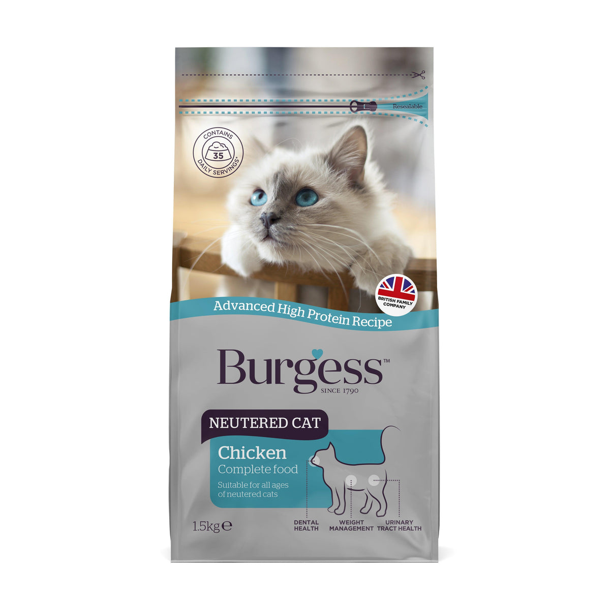 Burgess Neutered Cat Chicken 10kg