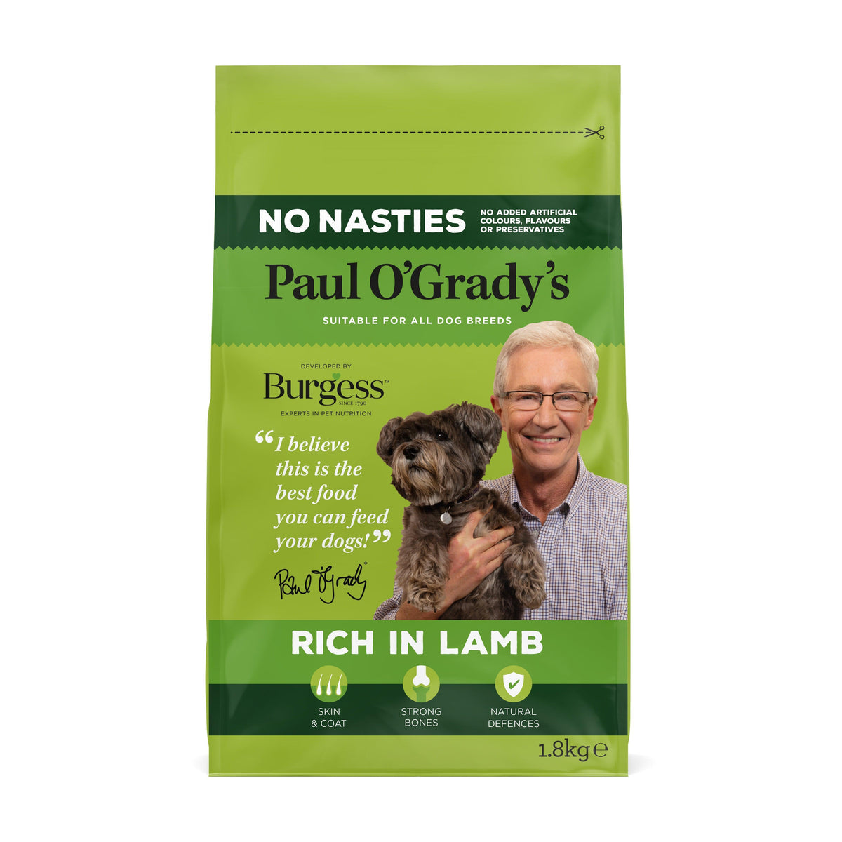 Burgess Paul O'Grady Dog Lamb 1.8kg