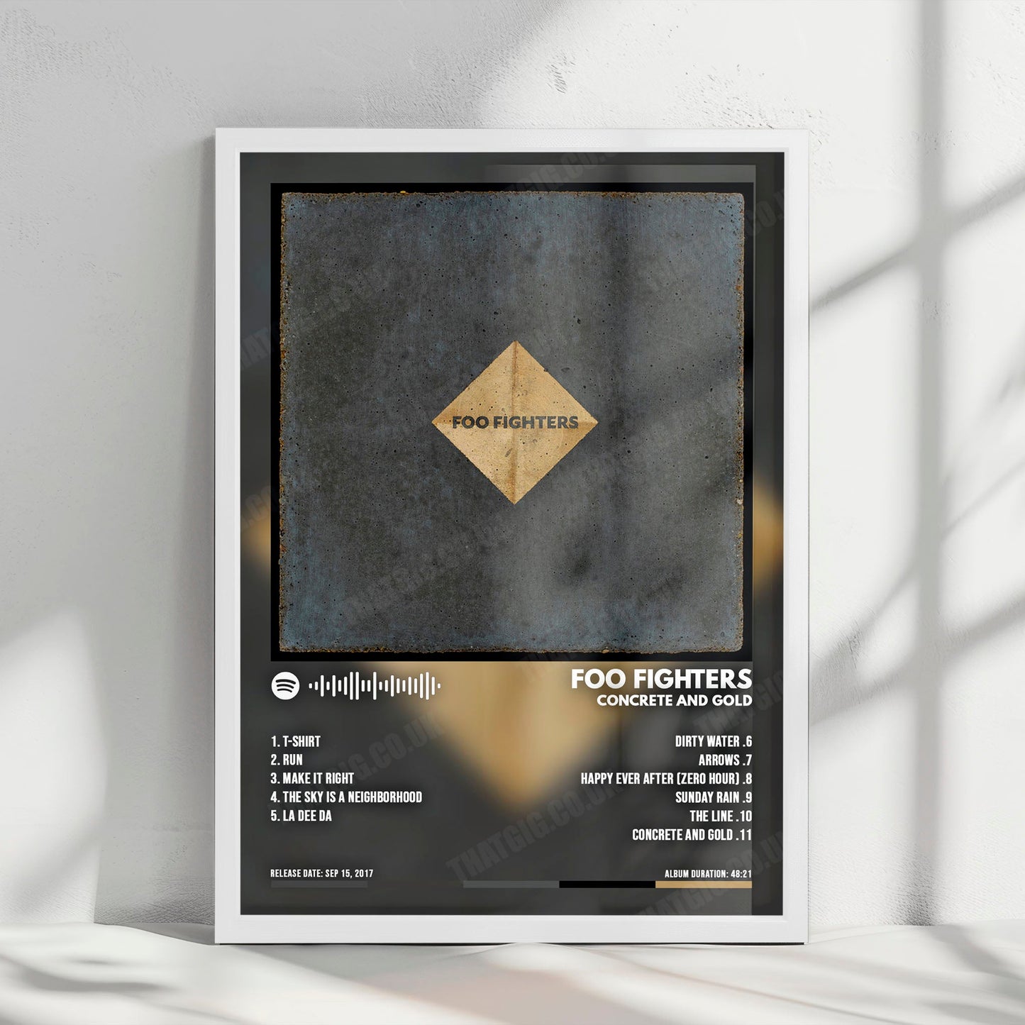 Foo Fighters "Concrete and Gold" Album Cover Poster - with Complete Tracklist