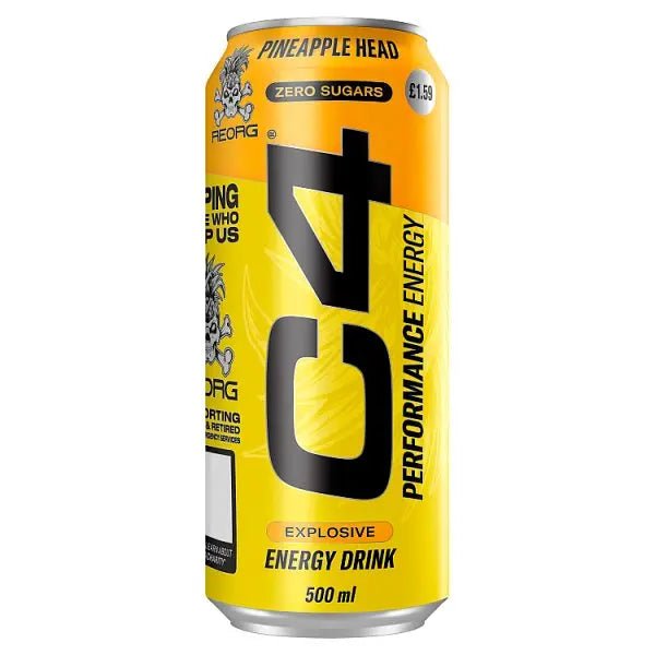 C4 Performance Energy Pineapple Head Energy Drink 500ml (Case of 12)